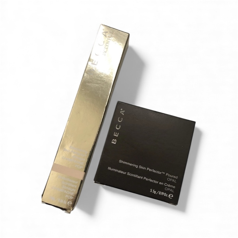 BECCA Shimmering Skin Perfector in Opal with Gold and Black Packaging